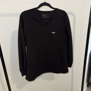 Figs Women’s Black Long sleeve Catarina Scrub Top